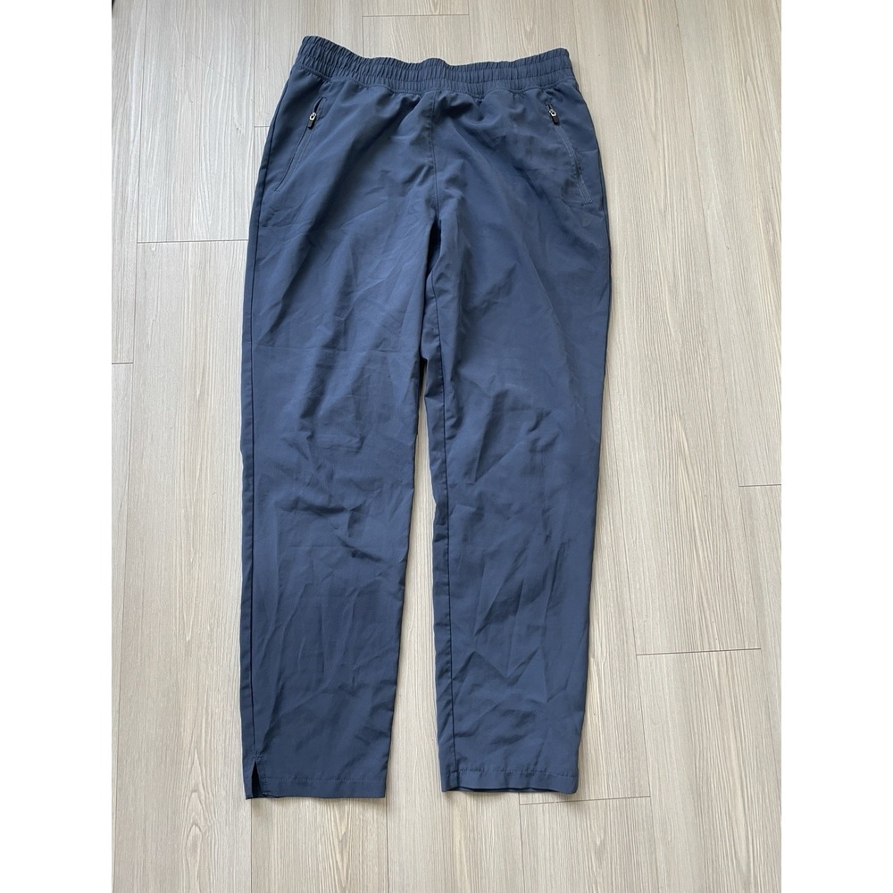 ASICS Women's Medium Blue Windbreaker Track Pants Size M Zip Pockets